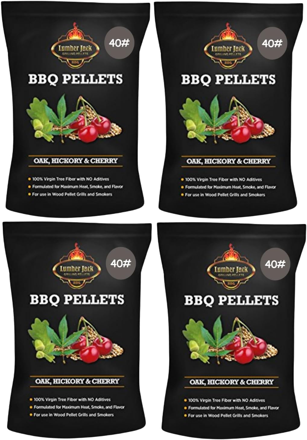 Oak-Hickory-Cherry (OHC) - Supreme Blend Lumber Jack BBQ Pellets (40)