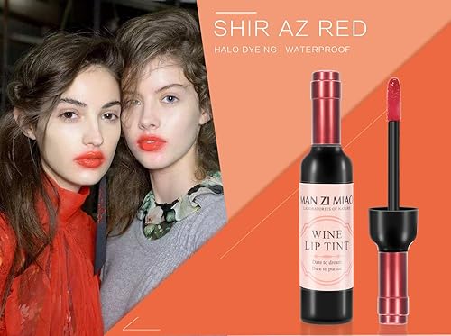 Miniatura 6 de Tinte de labios de larga duración, impermeable, botella de vino de tinte de labios, tinte de labios impermeable de larga duración, brillo de labios