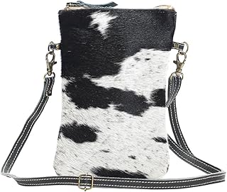 Myra Bag White & Black Cowhide Crossbody Bag S-1174