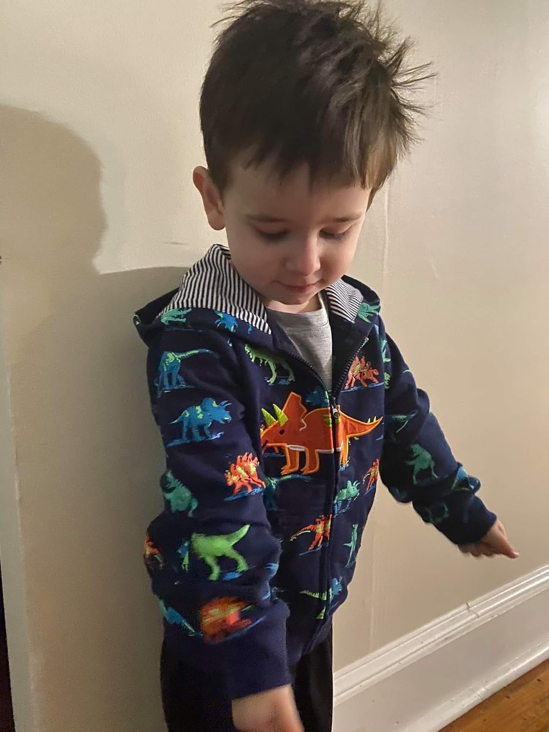 Akyzic Baby Boys Zip Up Hoodie Toddler Boys Jacket Cartoon Winter Long Sleeve Hooded Sweatshirt Tops Fall Coat Kids 2-7 Years - Image 2