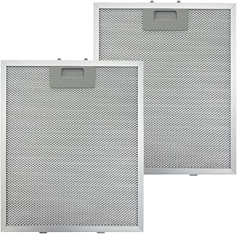 2 Pack Universal Cooker Hood Filter Replacement, Kitchen Extractor Fan Filters, 305x267x9mm 5-Layer Aluminum Mesh Hood Vent Filter, Extractor Hood Filters Fit for Many Leading Brand of Cooker Hood