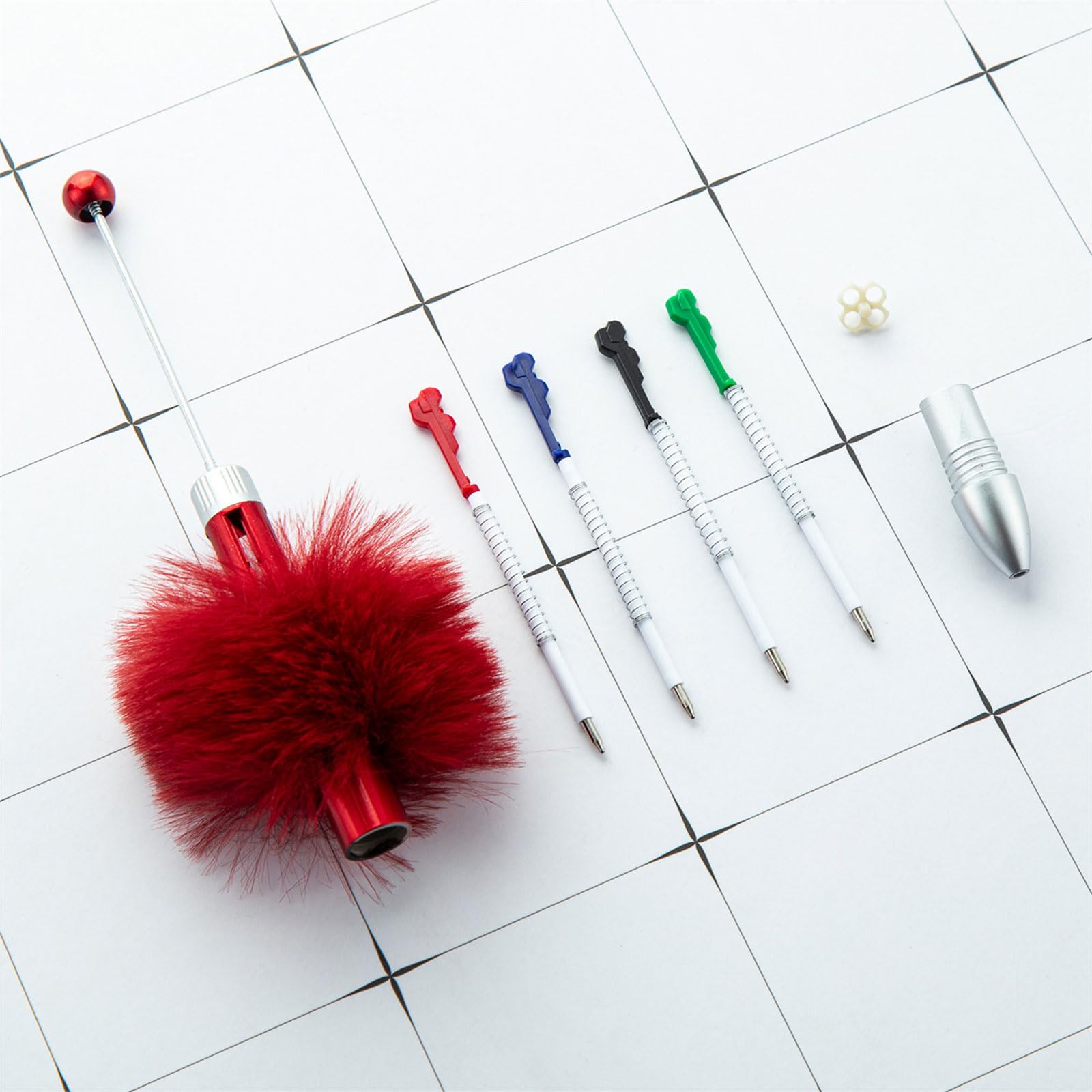 Beadable Ballpoint Pen Bead Rollerball Pen Inks Pen Beaded Pen Kid Student Office School Supplies — view 3