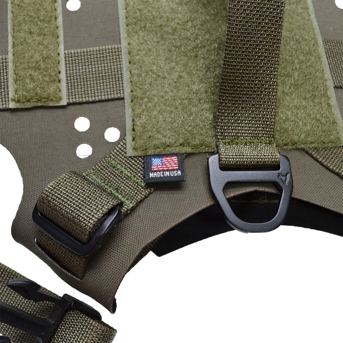 Peak by Ray Allen Pikes Harness, Small and Medium Breed Dog Harness, Adventure Dog Harness, Puppy Hiking Harness, Lightweight Salute Nylon, Water-Resistant (Ranger Green, Medium)