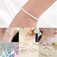 Vista 5 de Phinus 6000 Pz Cuentas de Perla de 4mm con Agujero, Perlas Redondas para Manualidades, Cuentas de Perla Sueltas para Hacer Joyas, Perlas para Hacer