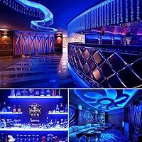 Vista 6 de MIHEAL Tira de luces LED solares para exteriores, 32.8 pies, 560 LED, tira LED de luz azul con 8 modos de iluminación IP67 impermeable 2835 SMD