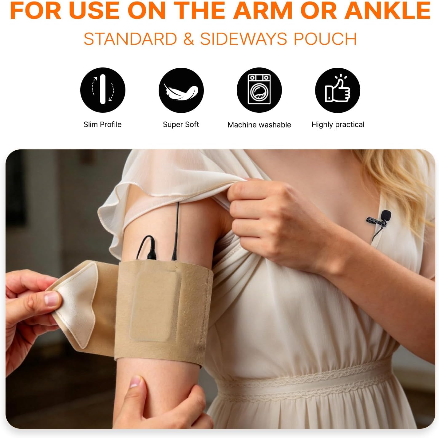 Saramonic CineBuff Strap Small Elastic Bodypack Transmitter Strap for Arm or Ankle image 2