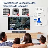 Disjoncteur Différentiel RCBO 16A 1P+N - Type A 30mA Courbe B - Protection 6kA - Interrupteur FI Électromagnétique - Interrupteur Différentiel Haute Sensibilité B16- Pour Circuit - 6