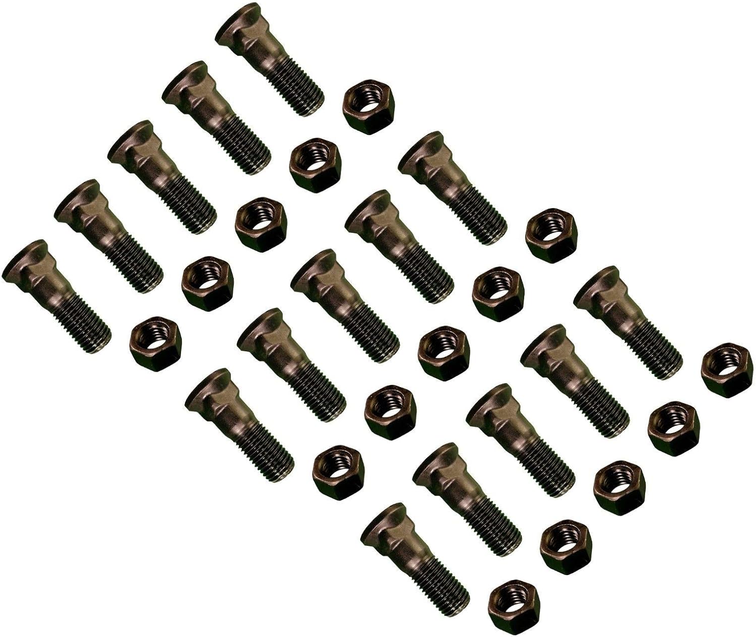 15 - Plow Bolt and Nut for Blades/Cutting Edges - 1-8 X 3 - Grade 8, Dome Head