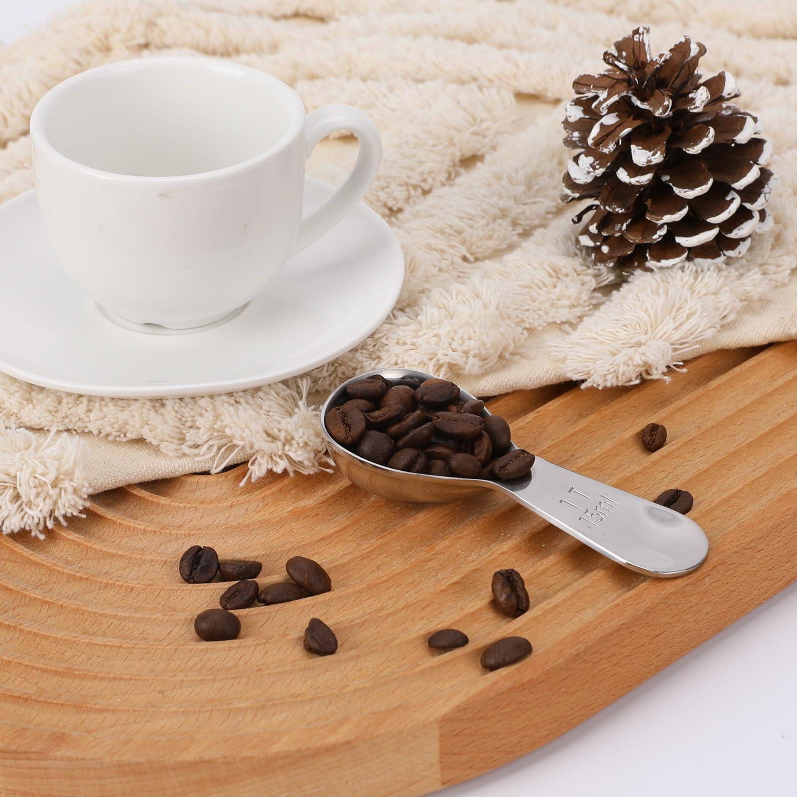 2 Mini Pelles à Farine En Inox - Cuillères Manche Court Pour Sucre, Café, Thé, épices