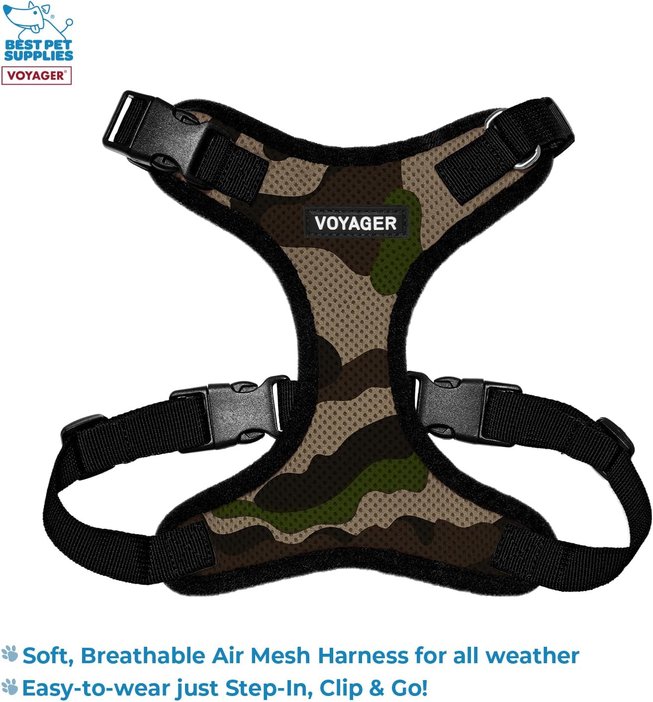 Voyager Step-in Lock Dog Harness w Reflective Dog Leash Combo Set including Neoprene Handle 5ft, Supports Small - Image 3