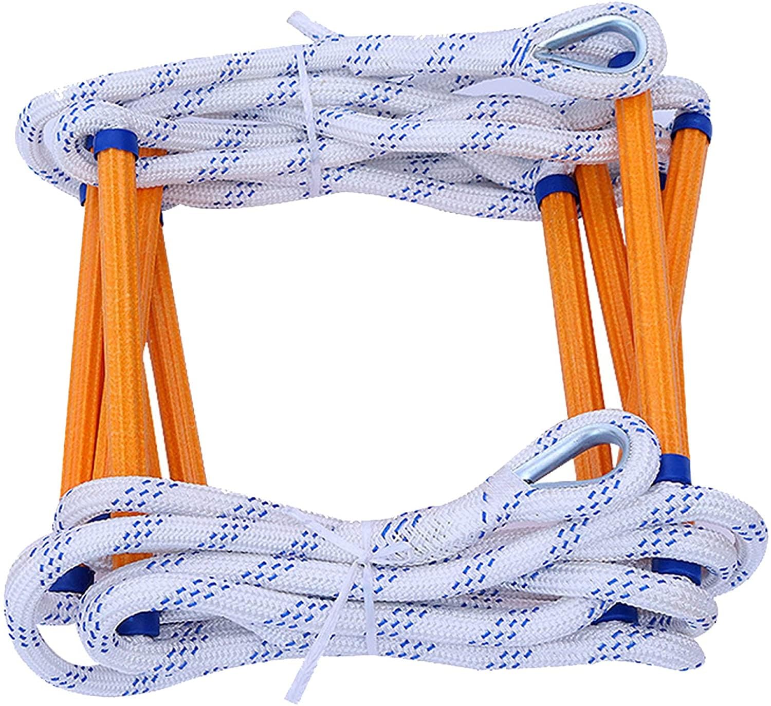KFGISD, Fire Escape Flame Resistant Safety Flame Retardant Emergency Fire Evacuation Ladder/Rope Diameter:18mm/5m/16.4ft,Rope Ladder(10m/32.8ft)