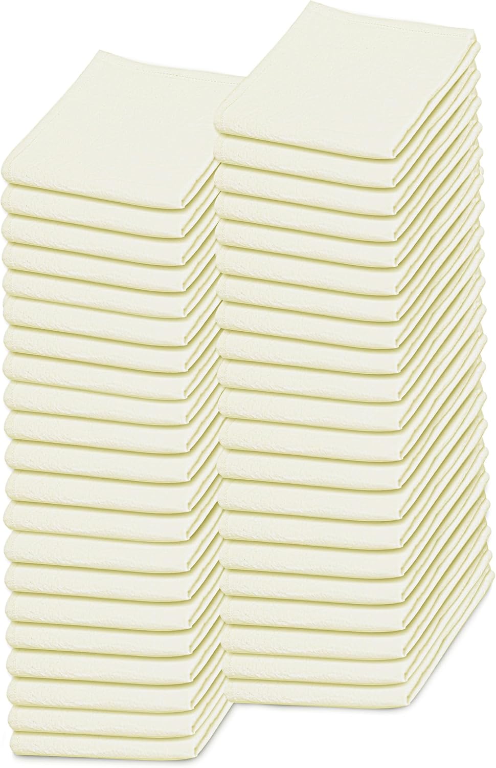 Dish Cloths Cotton | Kitchen Wash Cloth | Shop Towels Absorbent and Lint Free Flour Sack | Dishcloths for Kitchen Washing Dishes | Thick Absorbent Quick Dry Dish Rags | 50 Pack 13"x13" Natural