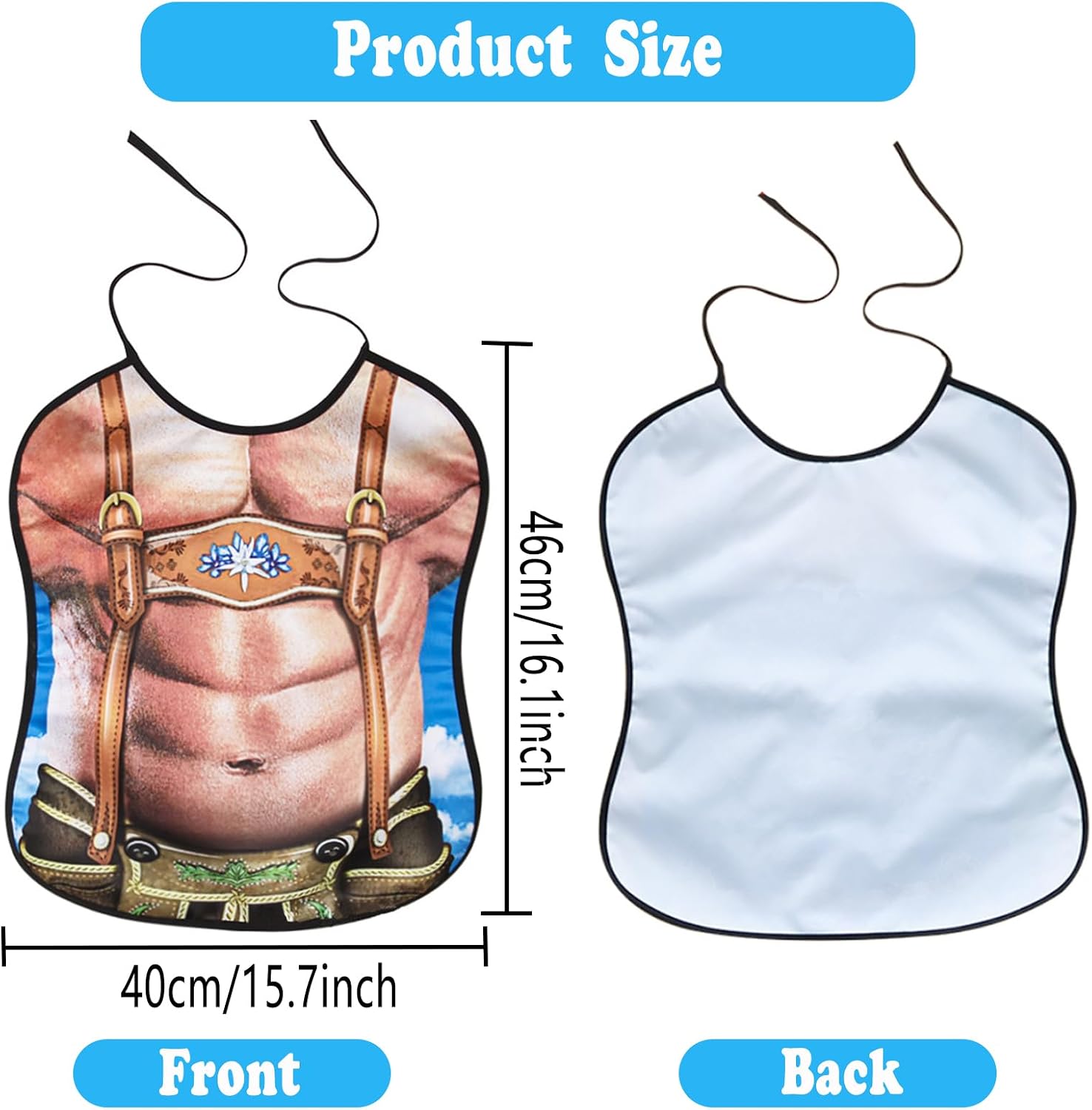 Funny Adult Bibs for Men, Waterproof Bib for Adults for Eating, Reusable Washable Clothing Protector Mens Gag Gifts