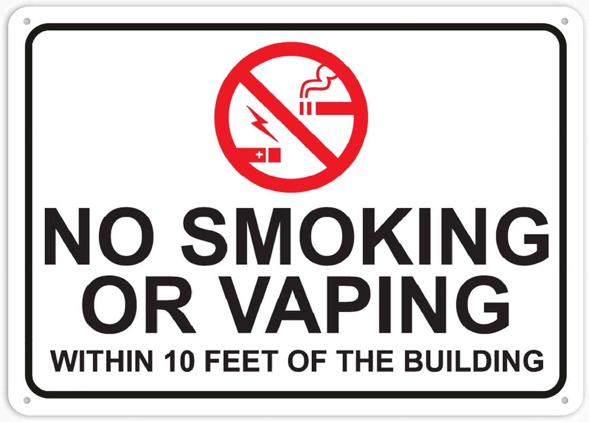 Peiyeety A03 No Smoking Vaping Within 12X16 Inches Rust Free Aluminum Signs Outdoor, Metal Tin Sign For Home, Business, Yard