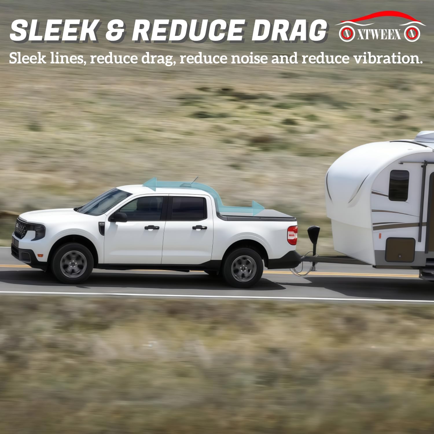 Soft Tri-Fold Truck Bed Tonneau Cover Compatible for 2019-2024 Ford Ranger 5FT (61") Bed | Not fit Cargo Management Rails