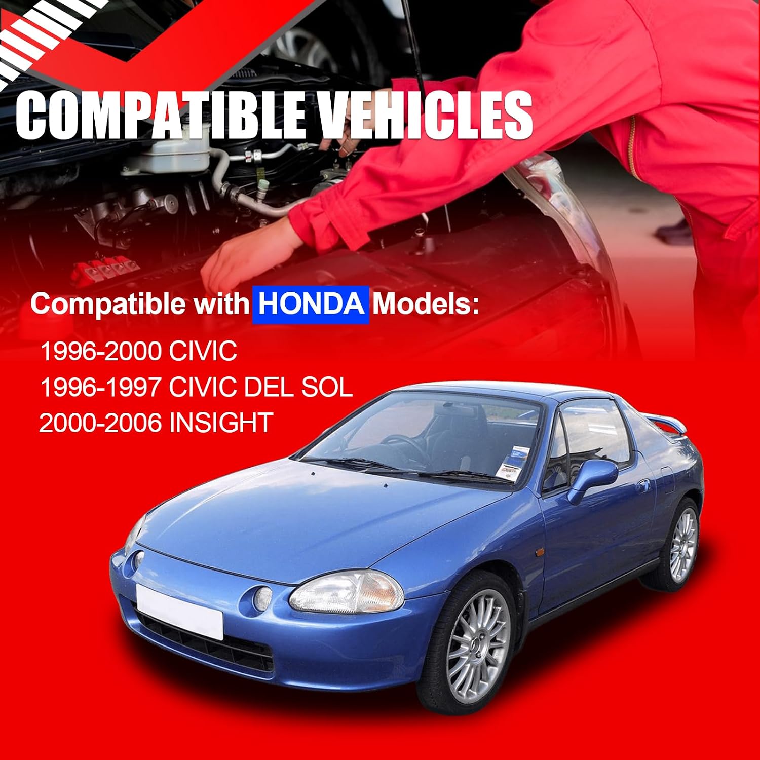 SMMS 37880P2A004 Intake Air Temperature Sensor Fits for Honda Civic 1996-2000 for Insight 2000-2006 37880P2RA01 37880PA2004 1580739 AJ0027 AX56