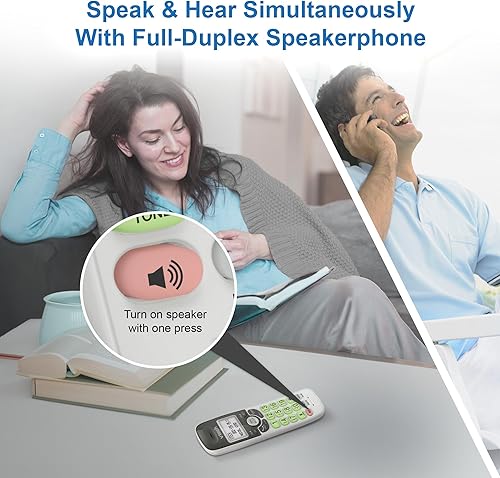 Miniatura 3 de VTech VG131 - Teléfono inalámbrico con DECT 6.0, altavoz dúplex completo, pantalla iluminada, teclado retroiluminado, identificación de