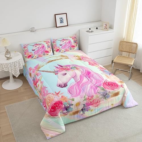 Miniatura 6 de Juego de ropa de cama de libélula, juego de edredón de mandala arcoíris, exótico, bohemio, floral, acolchado, colorido, medallón, estilo europeo,