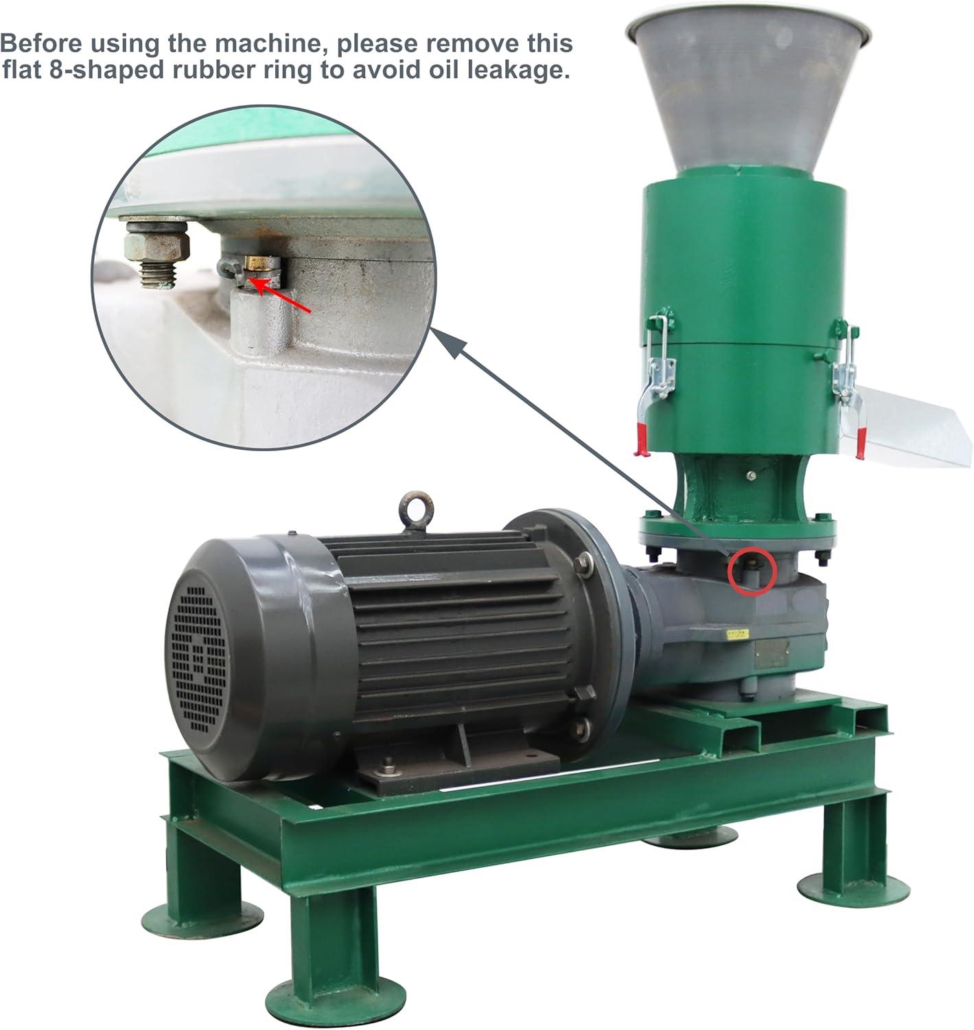 TECHTONGDA Wood Pellet Machine Press Pelletizer for Sawdust, Corn Straw, Peanut Shells, Rice Husks with 2 Head Rollers 8MM Holes Plate 7500W 220V