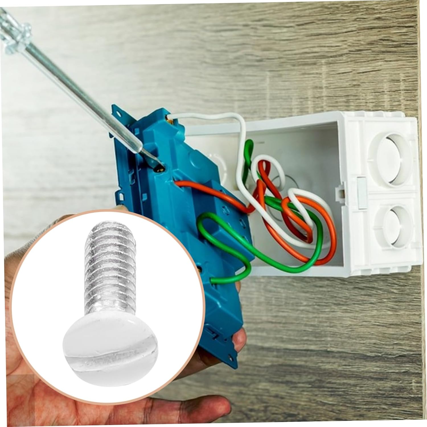 Unomor 100pcs Wall Plate Screws Thread Flat Head for Secure Outlet Covers Lighting Fixtures Easy Installation for Electrical Panels