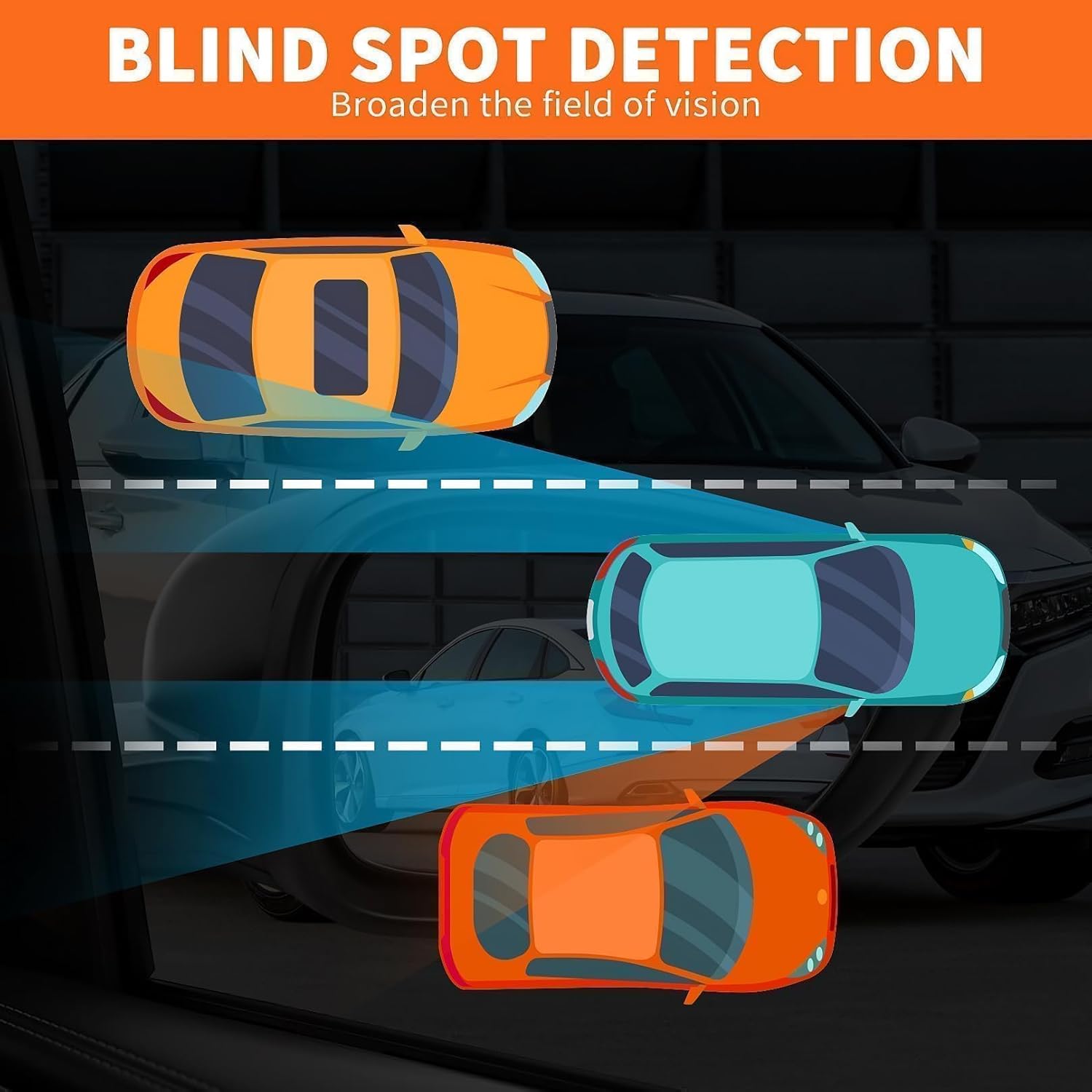 Passenger Side Mirror Assembly Compatible with 2018-2022 Accord Heated Blind Spot Detection Turn Signal Light Power Match to Crystal Black Pearl HO1321330 (8Pins)