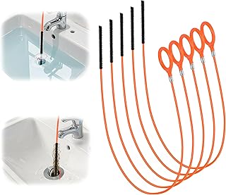 Drain Clog Remover,5 Pack 31.88inch Drain Snake Hair Removal Tool,Shower Sink Unclogger Tool,Hair Catcher Auger Cleaner Tool for Toilet,Kitchen Sink,Bathroom Tub,Floor Drains,Sewer,Pipe Drains Opener