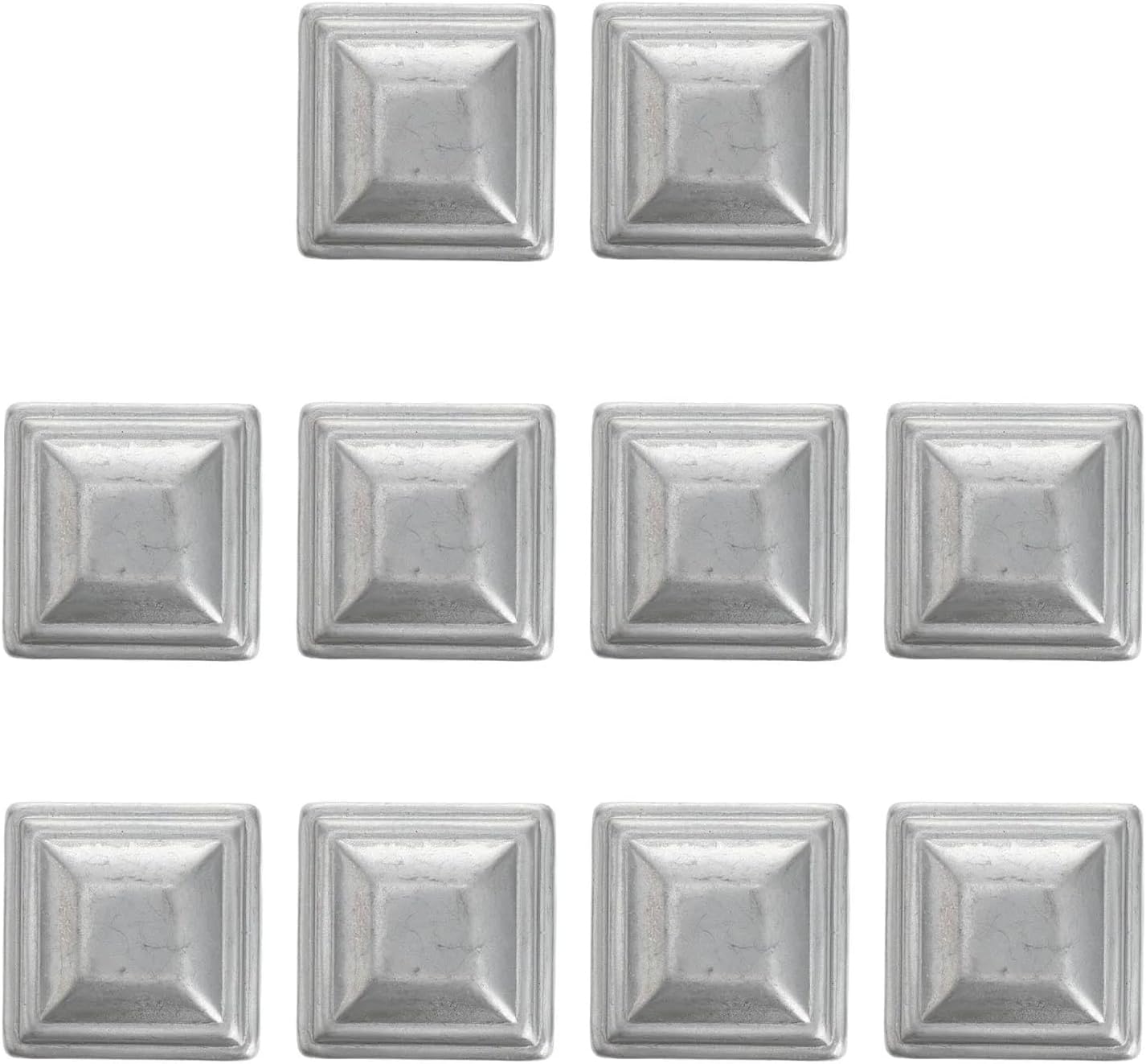 Fence Post Caps 20Pcs Square Pressed Steel Dome Caps Galvanized 60mm Decorative Baluster Column Hat for Garden Edging Barrier for Mailbox Lamp Post Deck
