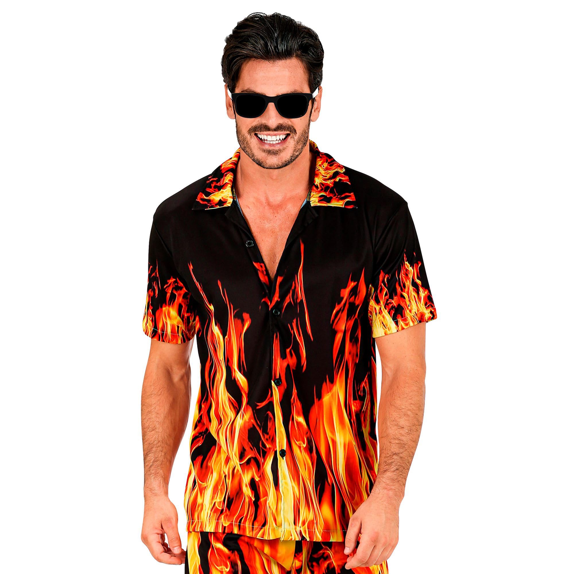 Widmann W MILANO Party Fashion - Hawaii Shirt, Short Sleeve Shirt, Flowers, Aloha, Beach Party, Fancy Dress