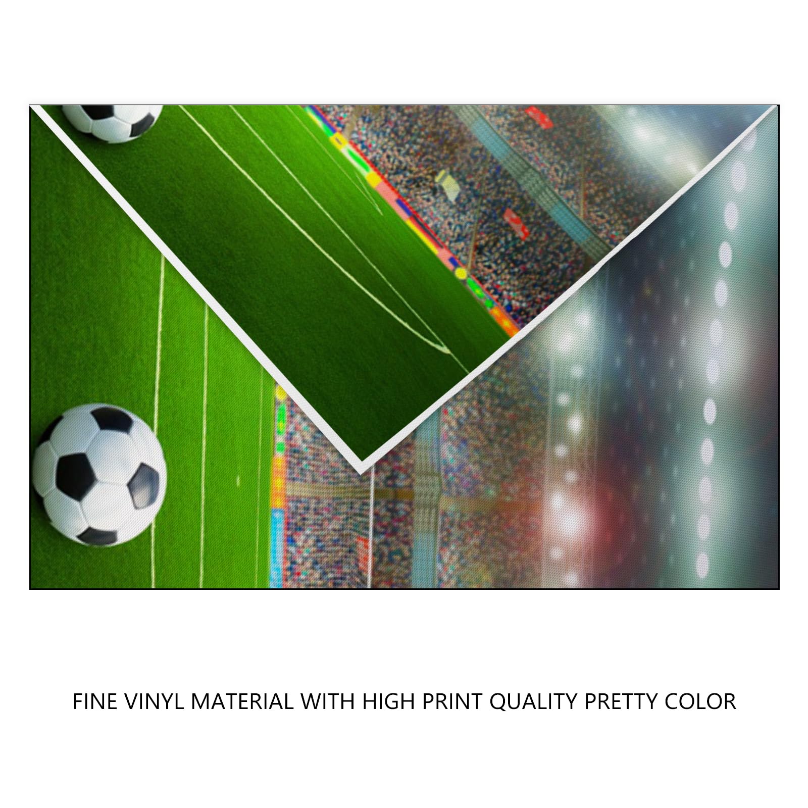 YongFoto 3x2m Vinyl Foto Hintergrund Fußballfeld Sport Bühnenbeleuchtung Innenraum des grünen Grases Fotografie Hintergrund für Fotoshooting Portraitfotos Party Kinder Hochzeit Fotostudio Requisiten