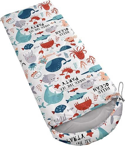 Miniatura 2 de XYNHML Saco de dormir de camping para adultos, niños y niñas, clima cálido y fresco, impermeable, para interiores y exteriores, mochila Kawaii con