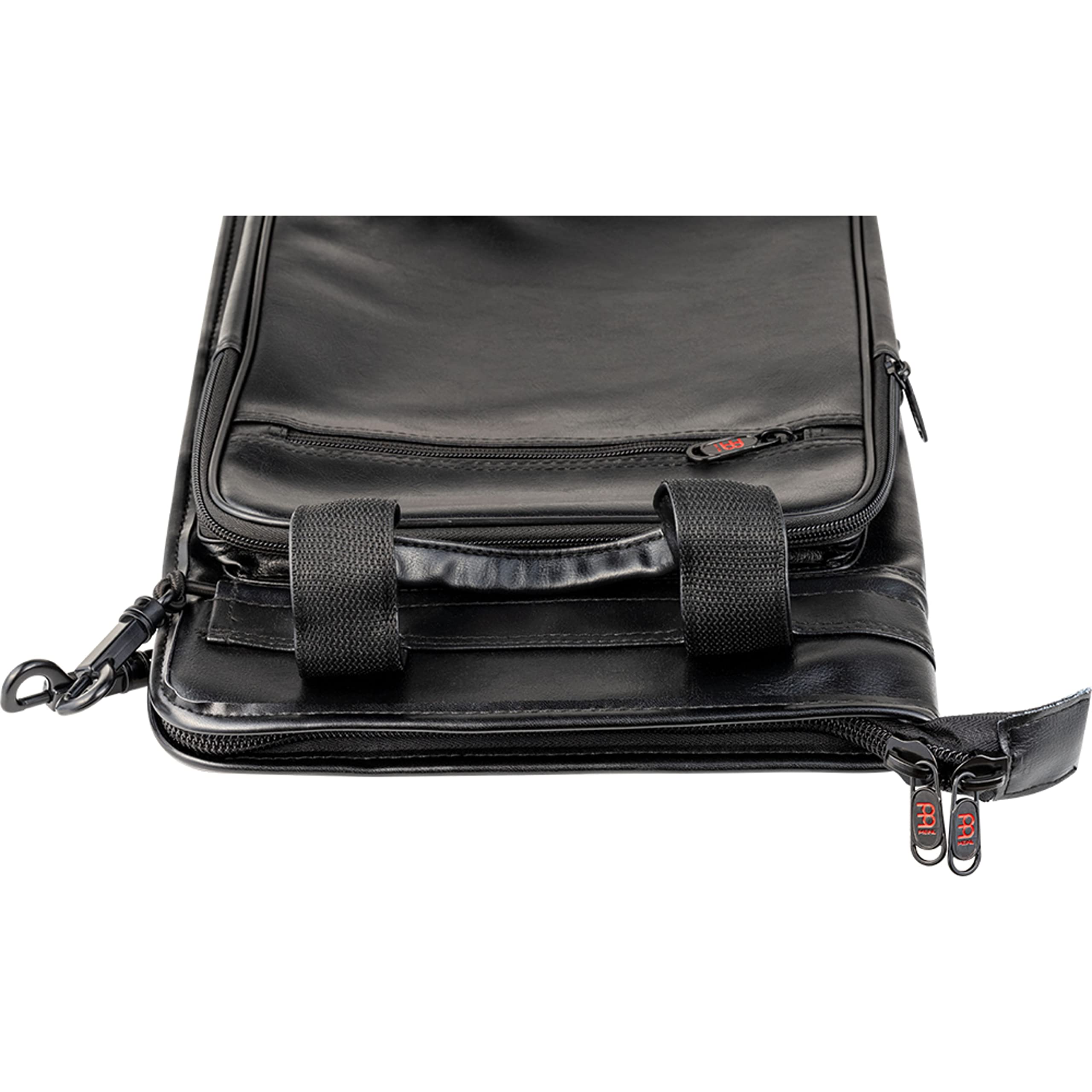 Meinl Cymbals Deluxe Stick Bag – Drumstick Tasche mit Rucksackgurt für Sticks, Rods, Jazz Brushes und Mallets plus externe Fächer – Schlagzeug Zubehör, Schwarz (MDLXSB)