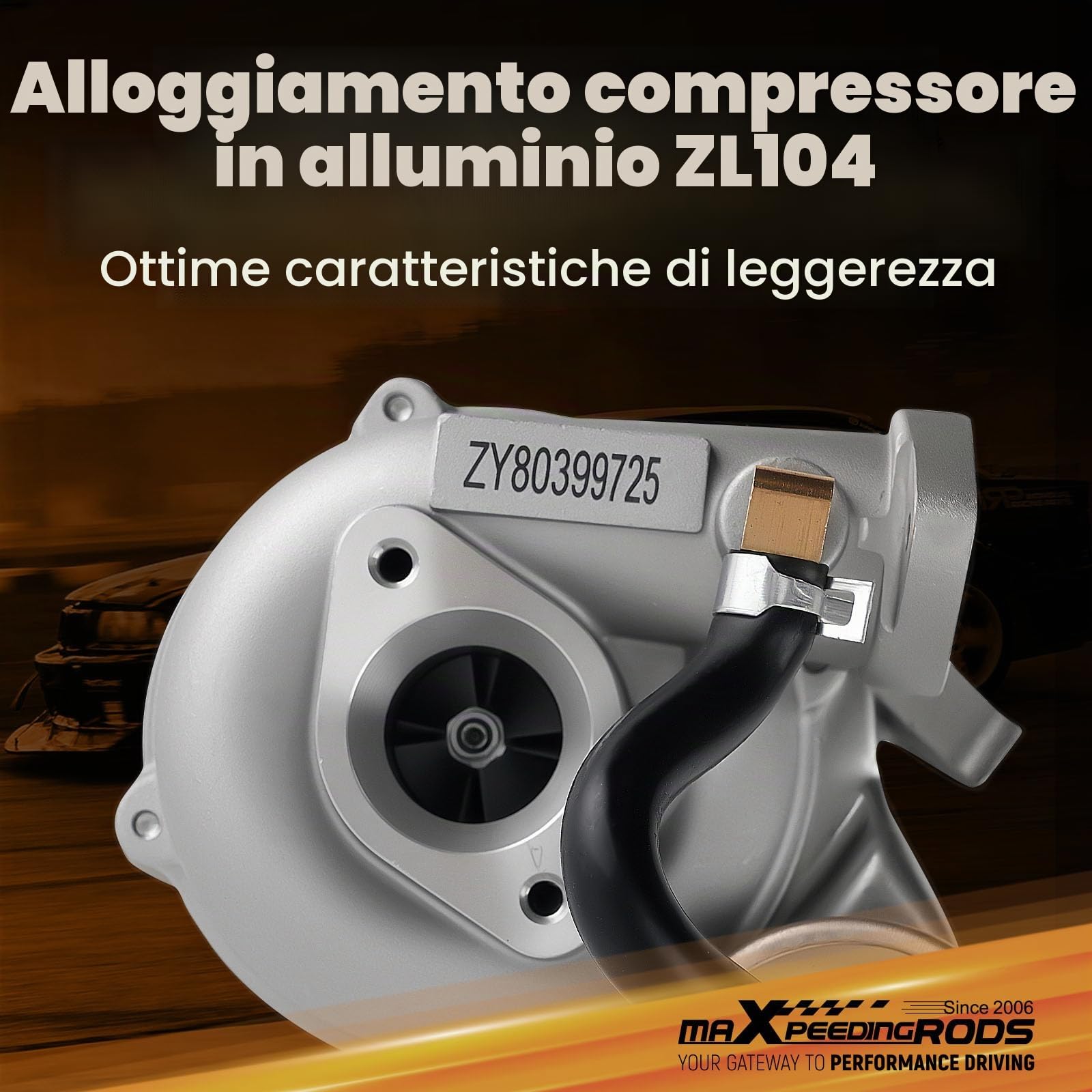 maXpeedingrods Turbocompressore RHB31 VZ21 Turbina 13900-62D51 per Rhino Quads motoslitte ATV 100hp auto piccole + guarnizione Turbocharger Per Suzuki ALTO ，Raffreddamento ad acqua + olio