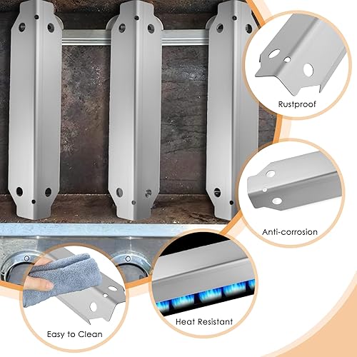 Miniatura 3 de AJinTeby Piezas de repuesto de parrilla de acero inoxidable para Dyna Glo DGC310CNP-D, DGC310BNP-D, DGC310RNP-D, placas de calor para tiendas de