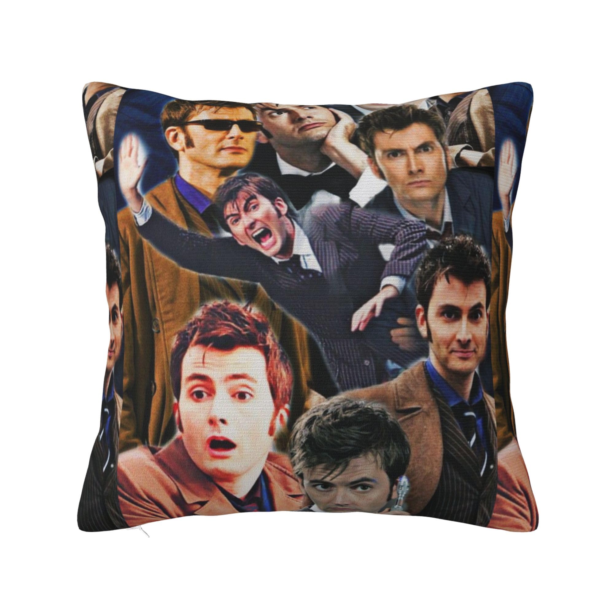Ezkyztlw Women's As Pic David Star Tennant Pillow Case Decorate Home Living Room Bedroom Office Room Gifts For Girls Kids Throw Pillow Covers 20"X20"