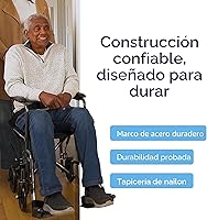 Vista 5 de Drive Medical ligero Acero Transporte Silla De Ruedas, Plata Vena, TR37E-SV, Vena plateada, 1, 1