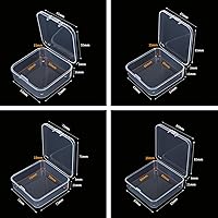Vista 2 de Goodma 96 piezas de contenedores cuadrados mini transparentes de plástico con tapas con bisagras para artículos pequeños y otros proyectos