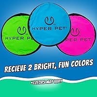 Vista 2 de Hyper Pet Flippy Flopper - Disco volador de 9 pulgadas, flota en el agua y seguro en los dientes, para todas las razas, paquete de 2