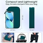 Arae Electronic Organizer, Travel Essentials Cable Organizer, Double Layers Portable Waterproof Pouch, Electronic Accessories Storage Case for Cable, Cord, Charger, Phone, Earphone (Dark Green, L)