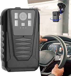Body Camera with Audio Recording Wearable 1080P 64G Memory Police Body Cam WiFi with Night Vision Waterproof Cam for Law Enforcement Body Camera with Clip for Car Bike Hiking (Black WIFI Version)