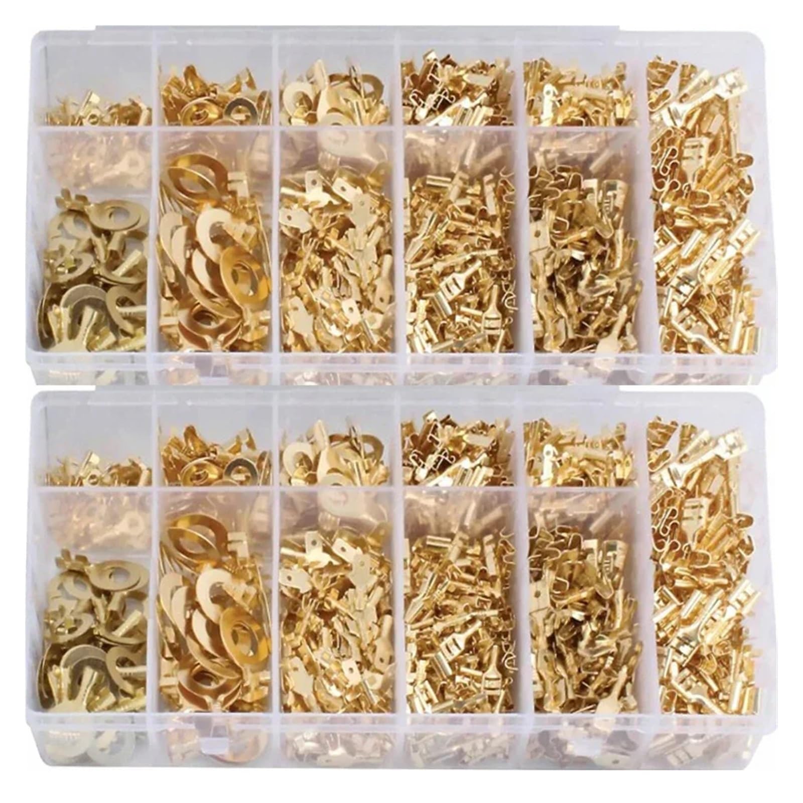 Kit surtido de 750 conectores macho y hembra aislados de 2,8/4,8/6,3 mm for terminales de crimpado eléctrico.