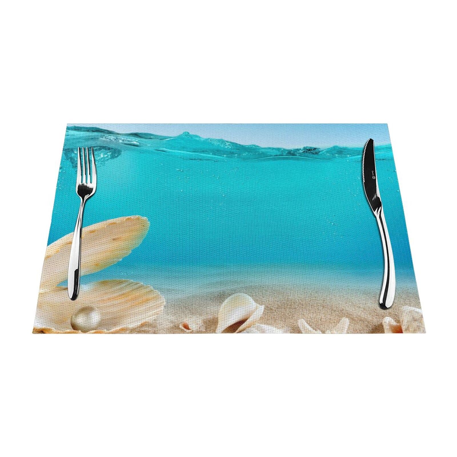 Set de table PVC tissé imperméable et résistant à la chaleur pour salle à manger