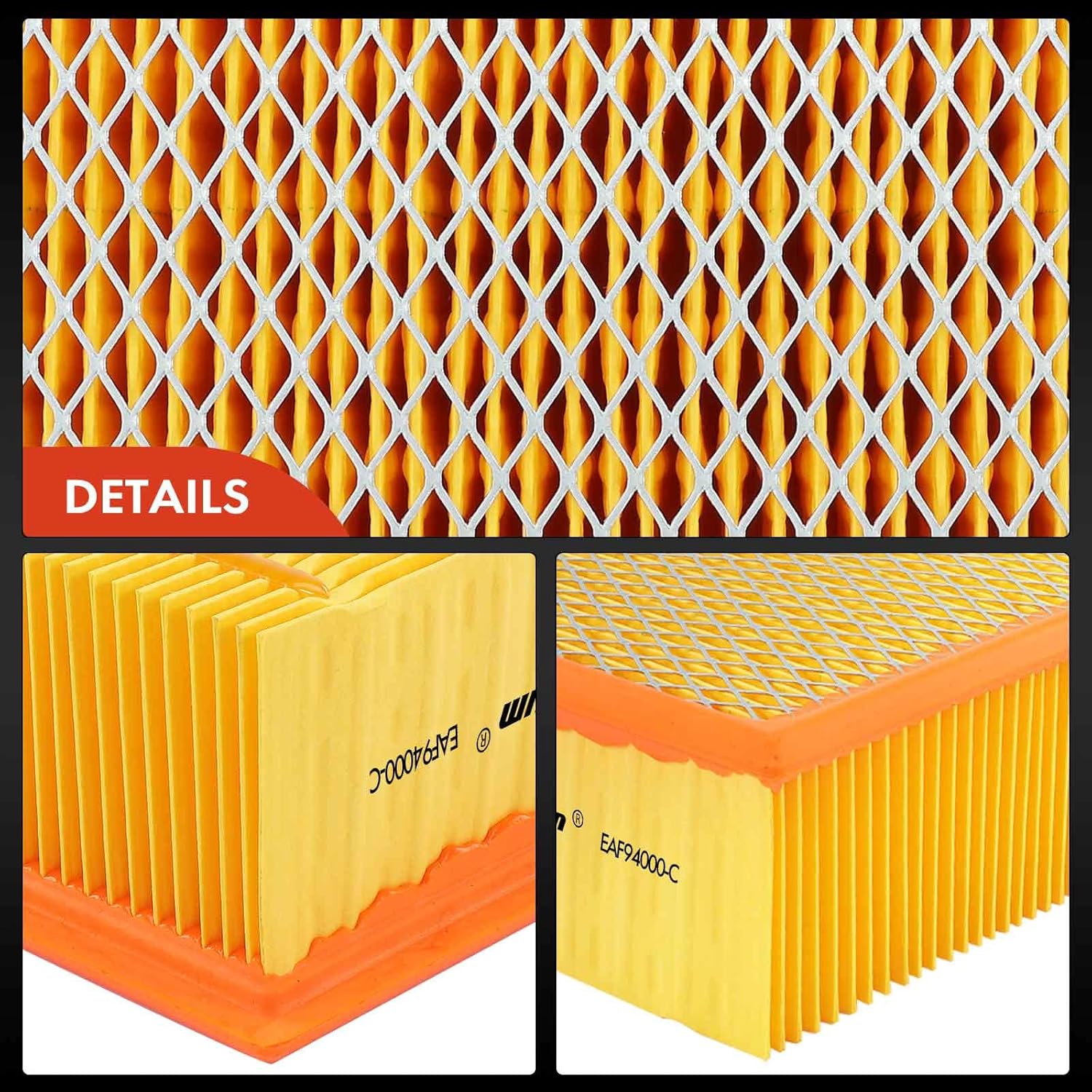 A-Premium 2-PC Engine Air Filter Compatible with Ford F-250 F-350 F-450 F-550 Super Duty 1999-2003, Excursion 2000-2003, V8 7.3L