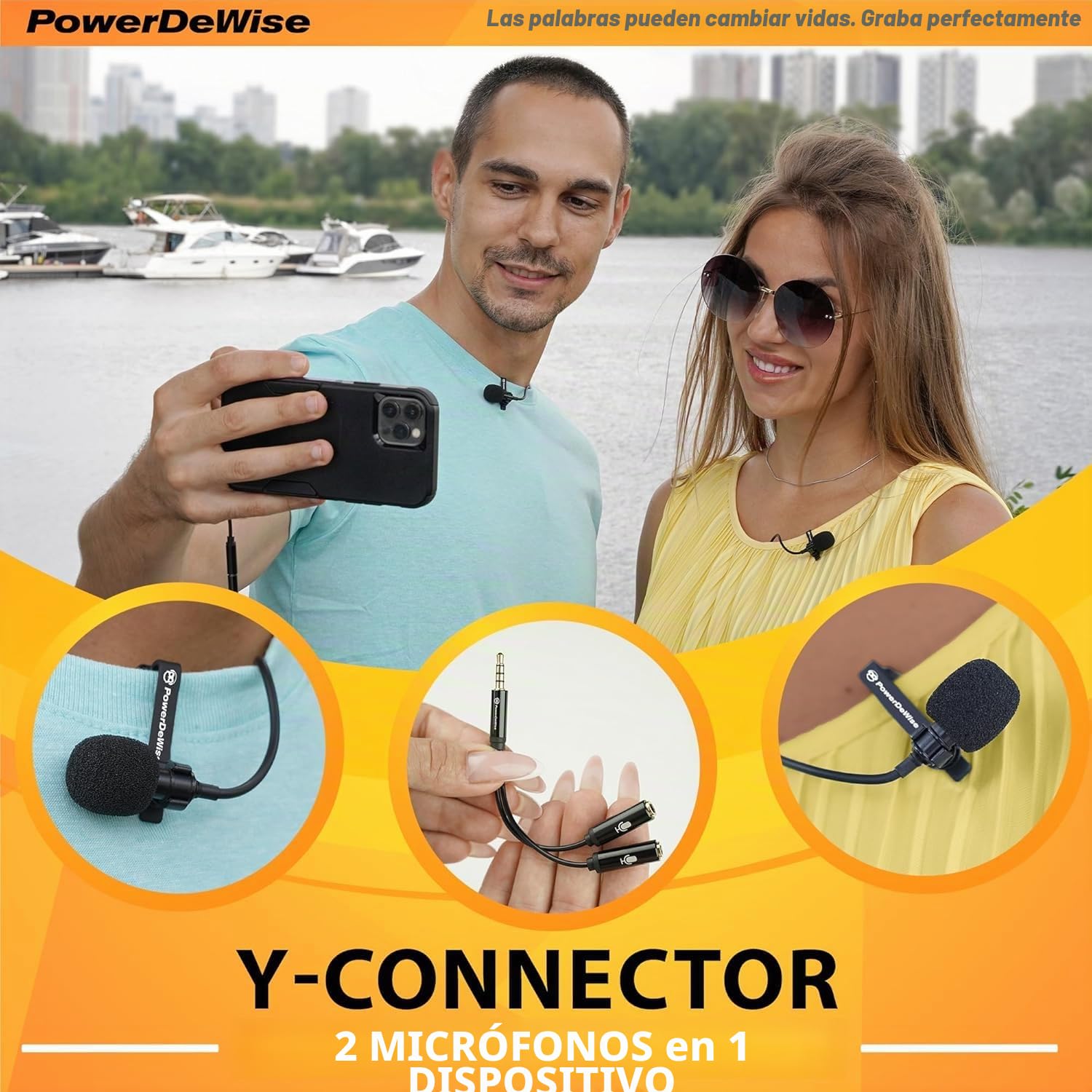Juego de micrófonos de Solapa Lavalier de Grado 2 Profesional para entrevista Dual, micrófono de Doble lav, micrófono de entrevista para blogs, vlogging para iPhone