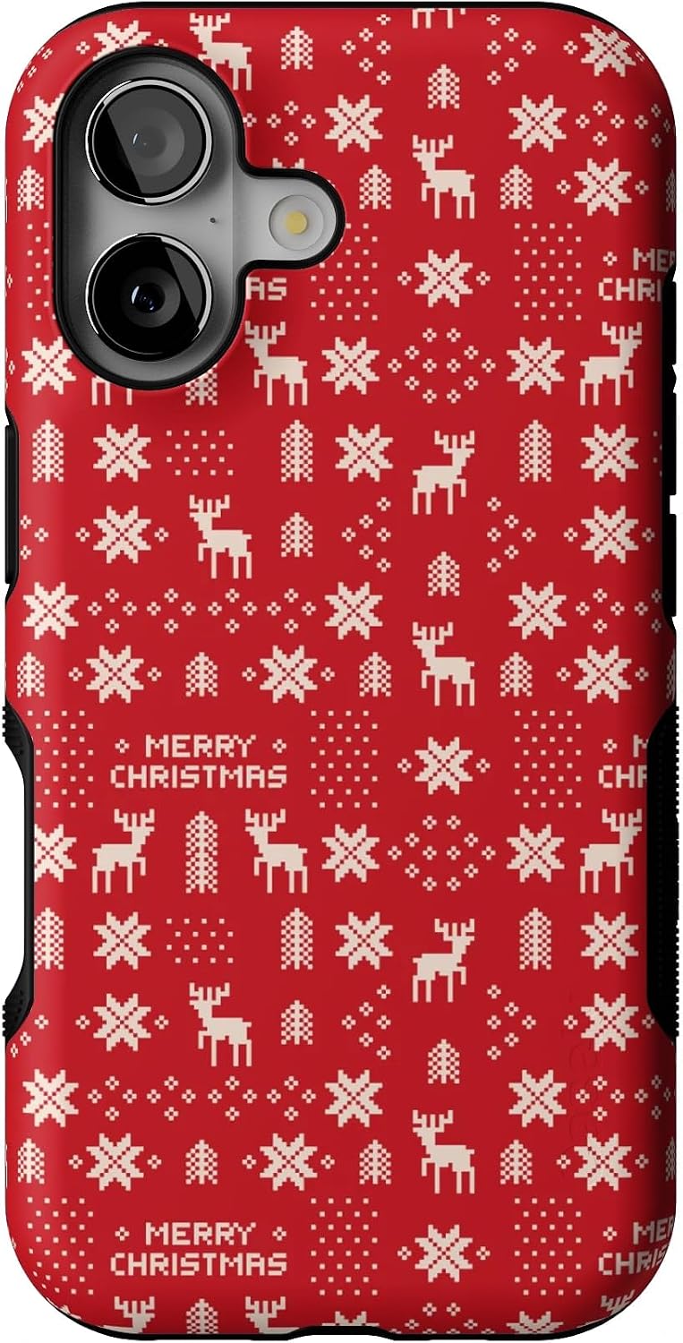 Casely iPhone 17 Case | Stocking Stuffer | Christmas Knit | Bold Protective Design | MagSafe Compatible Design