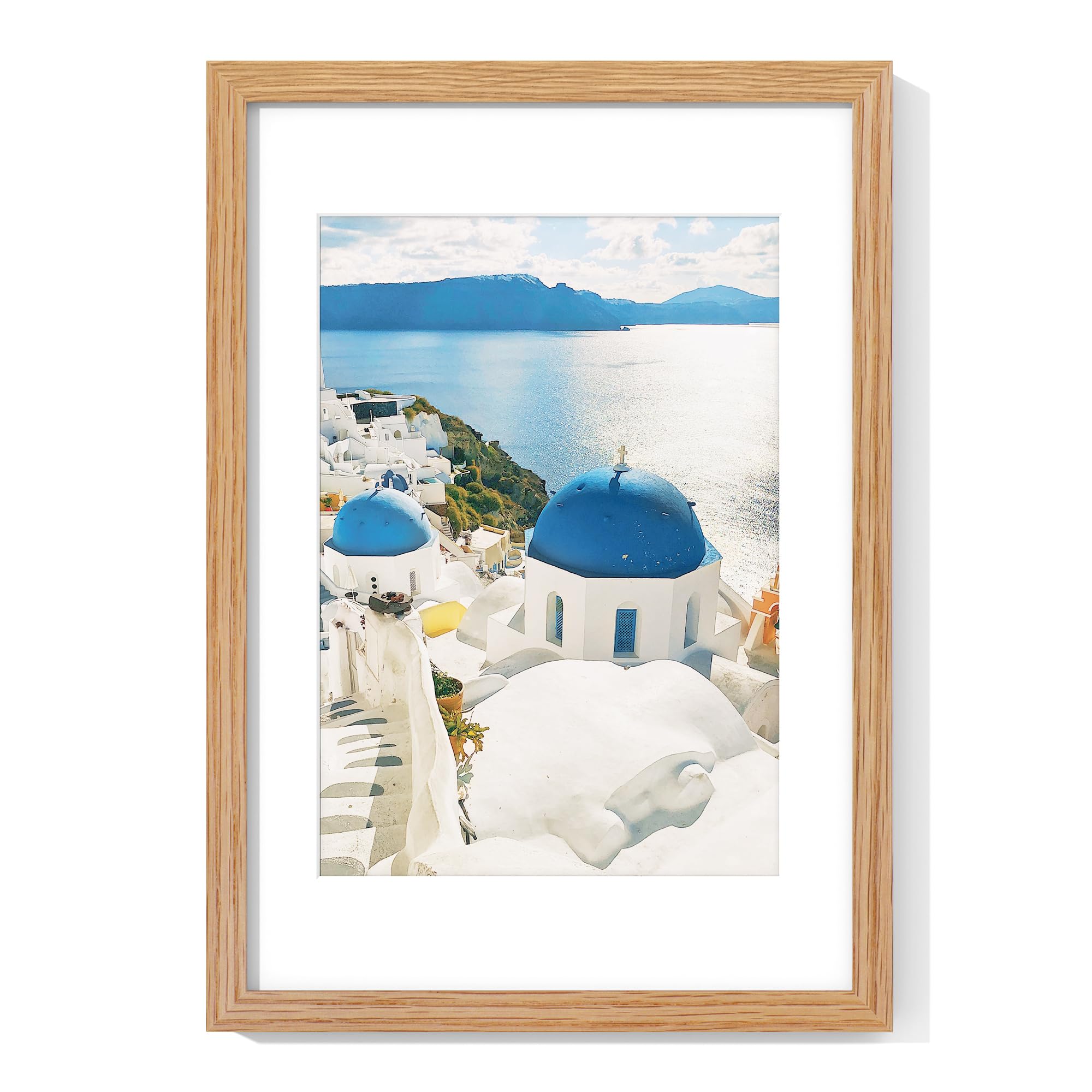 A3 Picture frame, Solid Oak Wood with Tempered Glass, Oak โ image 1