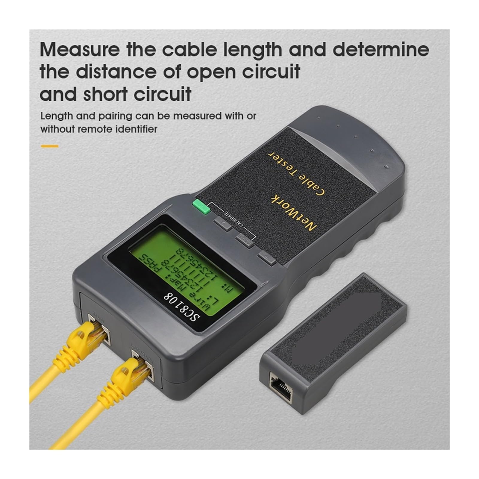 Testeur de Fibre Testeur De Réseau LCD Portable, Câble Téléphone LAN Et Compteur Avec Écran RJ45