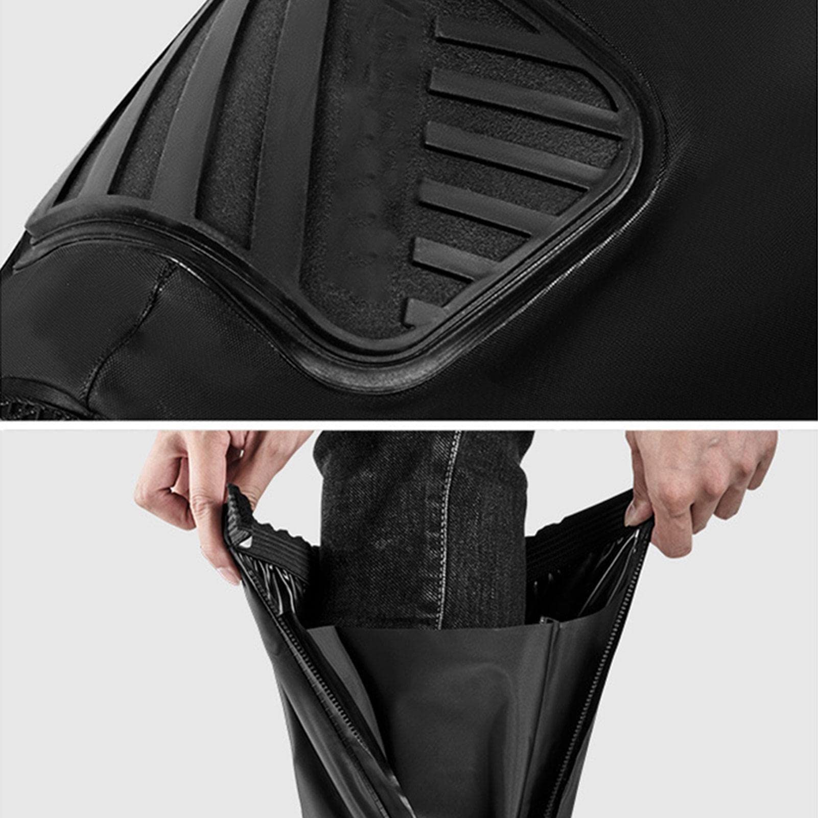 5 fundas impermeables para zapatos, botas de nieve reutilizables con reflector, antideslizantes, con cremallera, para hombres y mujeres, para jardinería, motocicleta, ciclismo Keloc | reflector, antideslizantes, con cremallera, para hombres y mujeres, par