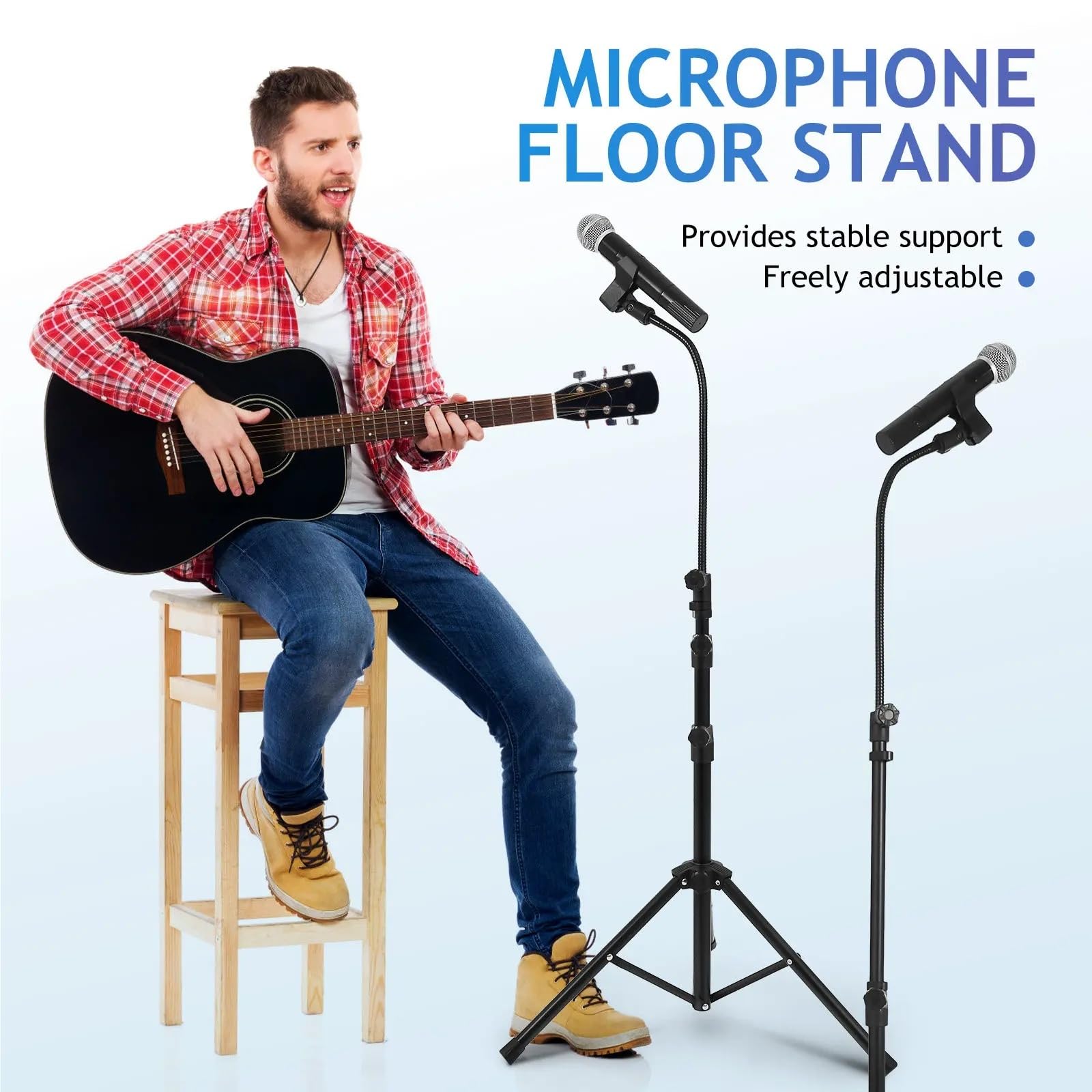 Bodenstativ-Mikrofonständer for Rundfunk und Streaming