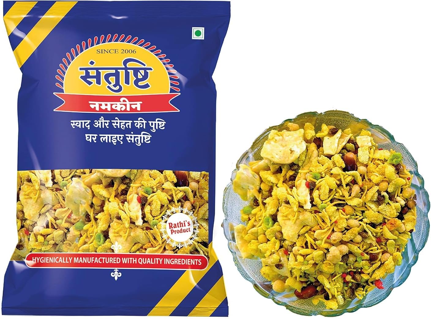 Khatta Meetha Mixture-200gm | Authentic Spicy Snack | Made in Groundnut Oil | Crispy Crunchy Indian Sev for Tea Time, Parties, Travel, Office and Everyday Snacking