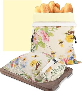 3 Pack Beeswax Bread Bags for Sourdough and Homemade Bread, Reusable Organic Linen Beeswax Bread Bag Eco-Friendly Fresh Food Storage, Moisture Lock– Freezer-Friendly with Removable inner (13x17in, XL)